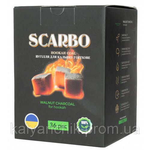 Вугілля горіхове для кальяну Scarbo 0.5 кг.