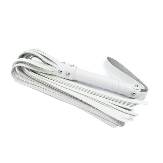 Флоггер из комбинированной кожи Flirty COMBO Leather - White, BM-00013 Sex Aura | Зображення 2