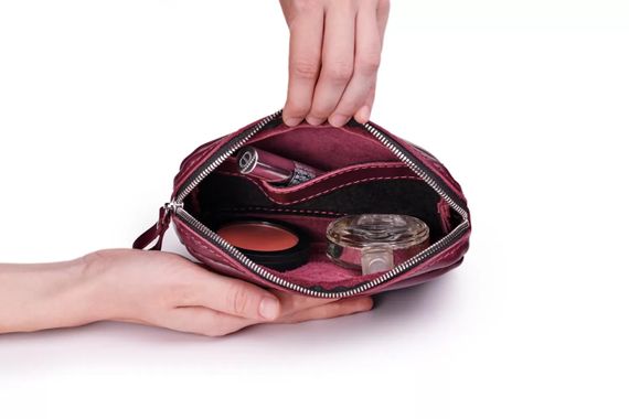 Шкіряна поясна сумка Skin and Skin Go Bag 19x13x6 см Бордова (WB03BU) | Зображення 5