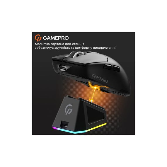 Мишка GamePro Genesis Airmaster Wireless/Bluetooth/USB Black (GM167B) | Зображення 9