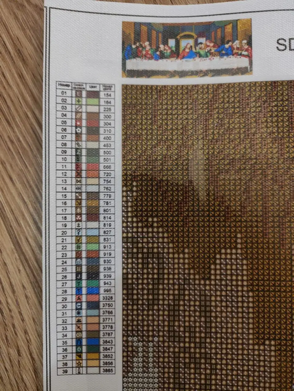 Алмазна мозаїка Ікона Таємна вечеря 40х90 см ColorArt SD1000 | Зображення 3