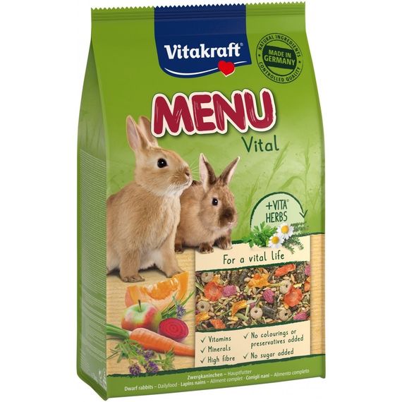 Корм для кроликов Vitakraft Premium Menu Vital, 3 кг