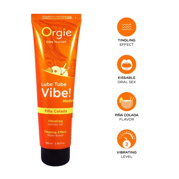 Вібролубрикант Orgie Lube Tube Vibe! Pina Colada 100 мл | Зображення 2