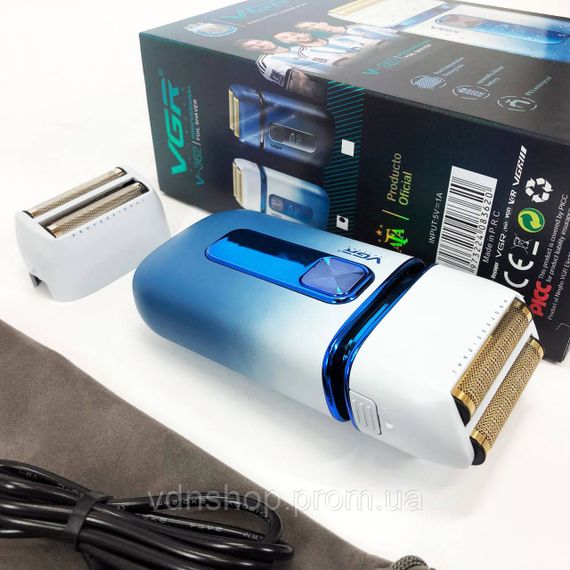 Портативна бритва VGR V-362, Електрична чоловіча бритва для бороди, Електробритва бездротова портативна AM-90 | Зображення 3