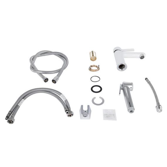 Смеситель для раковины Qtap Grand (с гигиеническим душем) QTGRA272CRW45671 Chrome/White | Зображення 6