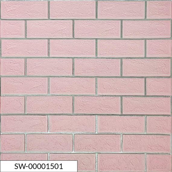 Панель стеновая 70*70cm*5mm розовий кирпич с серебром (D) SW-00001501 | Зображення 5