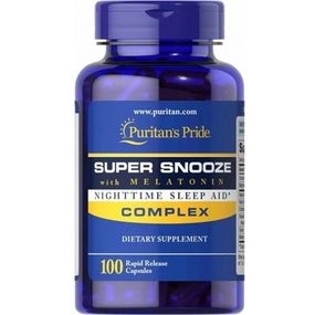 Мелатонін для сну Puritan's Pride Super Snooze with Melatonin 100 Caps