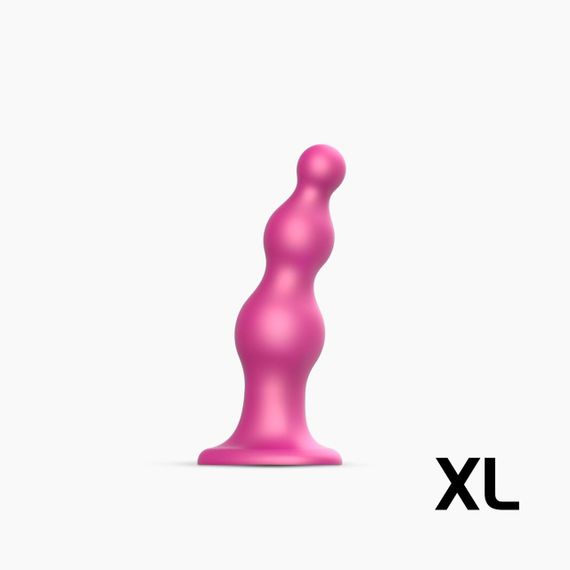 Насадка для страпона Strap-On-Me Dildo Plug Beads Framboise Metallic XL Sex Aura