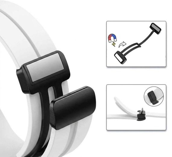 Ремінець Primolux Magnetic Silicone для годинника Xiaomi Redmi Watch 6 / Xiaomi Smart Band 10 Pro - White | Зображення 3