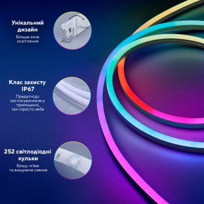 Светодиодная лента Govee Neon LED Strip Light 3м Білий (H61A03D1) - Топ Продаж! | Зображення 4