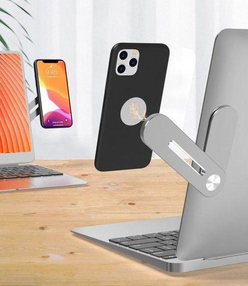 Магнитный держатель телефона Multifunctional Bracket с креплением на ноутбук/монитор компьютера | Зображення 2