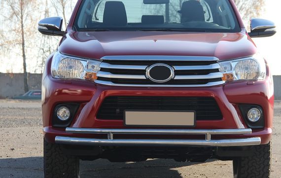 Передній захист ST018 (нерж) для Toyota Hilux 2015-2024 рр | Зображення 5