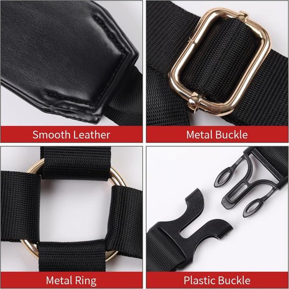 БДСМ-набір LOCKINK YEAHWOW Black Doggy Style Saddle set Sex Aura | Зображення 1