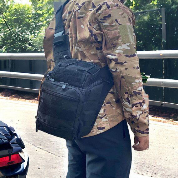 Чоловіча сумка через плече містка, Сумка через плече військового забарвлення Чоловіча армійська FP-89 | Зображення 9