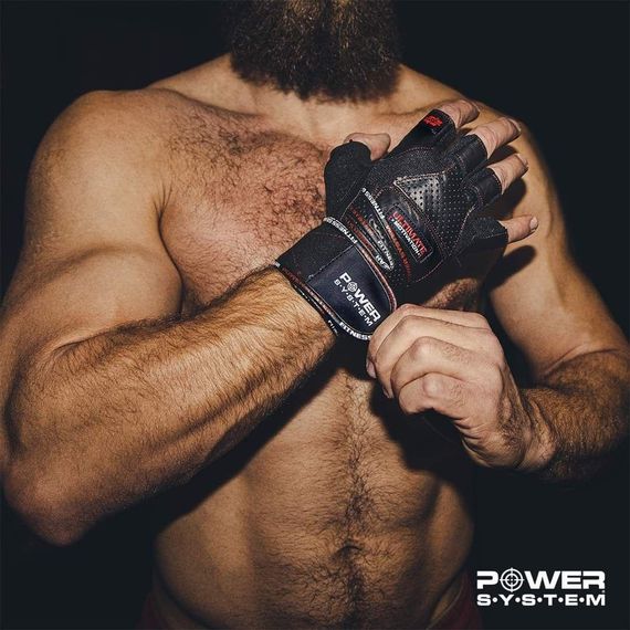 Рукавички для фітнесу Power System PS-2810 Ultimate Motivation Black/Red Line M | Зображення 5