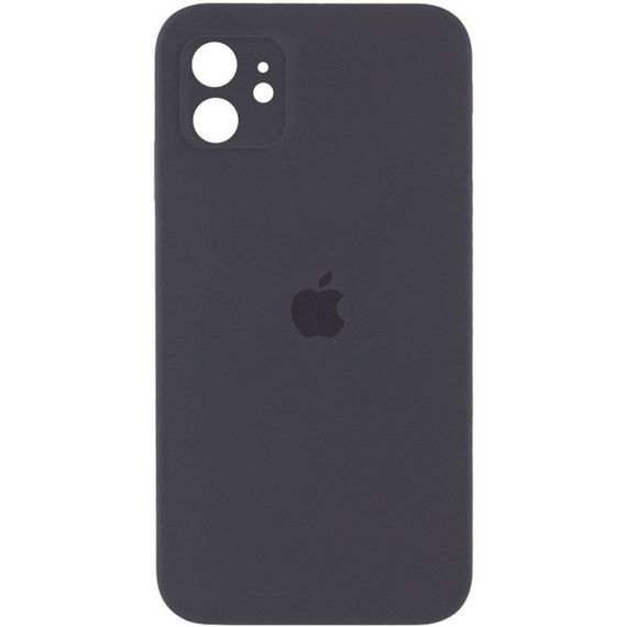Чохол Silicone Case Square Full Camera Protective (AA) для Apple iPhone 11 (6.1") Сірий / Dark Gray