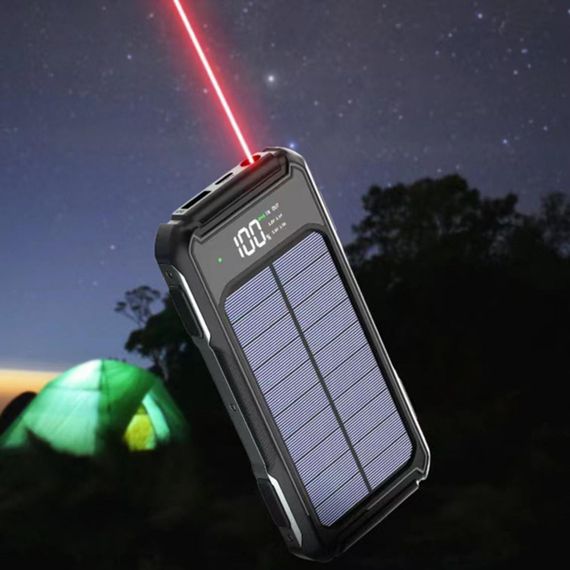 Павербанк високої ємності 30000mAh на сонячній батареї Solar Power Bank 4 в 1 | Зображення 5