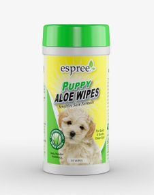Салфетки для ухода за шерстью щенят ESPREE Puppy Aloe Wipes 50 шт