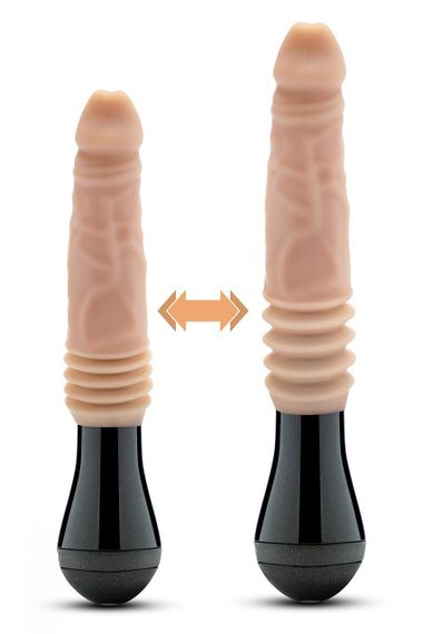 Вібратор Blush Dr Skin Dr Knight з ротацією та фрикціями, бежевий Sex Aura | Зображення 3