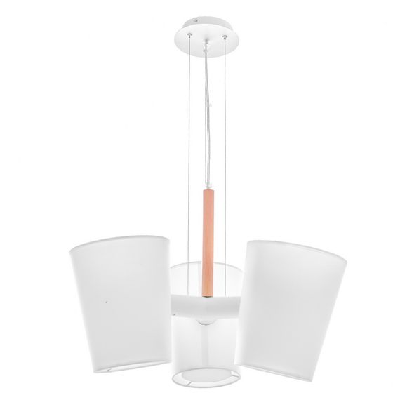 Люстра подвесная лофт с абажуром E27 60W WH (BKL-644S/3)