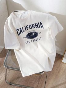 Футболка женская с принтом повседневная S Белая