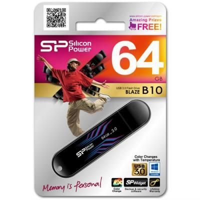 USB флеш накопитель Silicon Power 64Gb BLAZE B10 USB3.0 (SP064GBUF3B10V1B) | Зображення 2