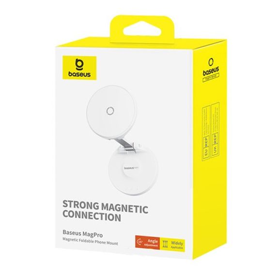 Держатель для телефона Baseus MagPro Magnetic Foldable Phone Mount (B10564101) White | Зображення 3