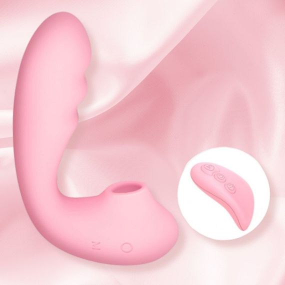 Вибратор вакуумный с двойной стимуляцией BeYourLover Tara X на пульте управления, розовый sexstyle | Зображення 5