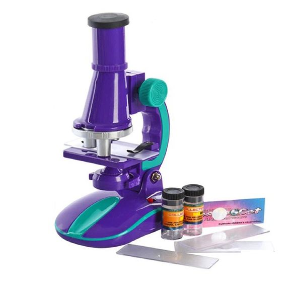 Детский микроскоп SK 0006(Violet) свет, 19,5 см, 2 пробирки, стекло | Зображення 1
