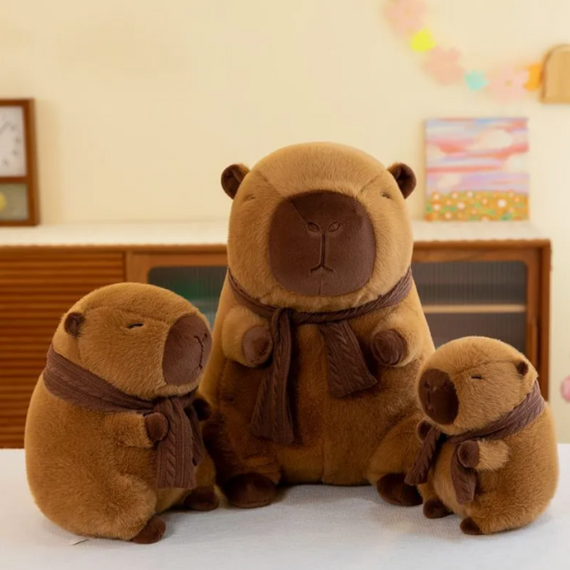 Плюшева капібара з шарфом 30.5 см — м'яка іграшка для обіймів, ігор і декору, безпечний подарунок для дитини | Зображення 3