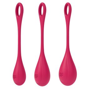 Набор йони бусин Satisfyer Yoni Power 1 Red, диаметр 2-2,5-3см, вес 22-46-74гр Sex Aura