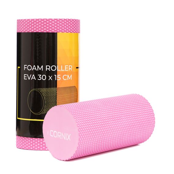 Масажний ролик Cornix EVA+ 30 x 15 см (валик, ролер) XR-0298 Pink