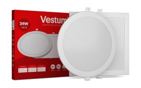 Круглий світлодіодний врізний світильник Vestum 24W 4000K 220V 1-VS-5107