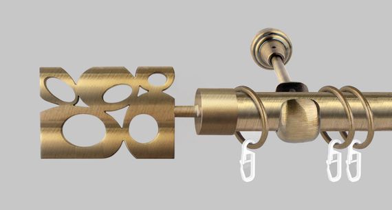 Карниз для штор однорядний металевий 25 мм, Бисетте (комплект) 240 див.