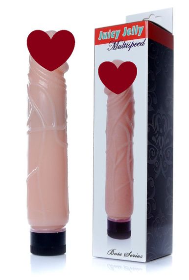 Вібратор Boss Series - Juicy Jelly Multispeed Skin, (довжина 22 см, діаметр 4 см) BS6700074 Sex Aura