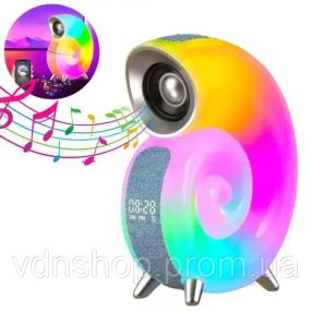 Беспроводная умная колонка ночник Улитка Conch Music Light 4 в 1 портативный RGB светильник с Bluetooth