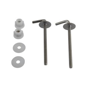 Крепление для крышки унитаза нержавеющее (2 крючка, 2 шайбы, 2 гайки)