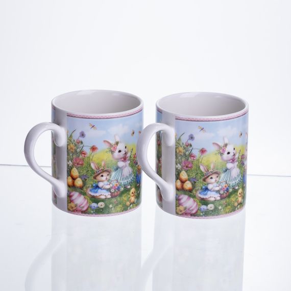 Набор чашек фарфоровых Rabbit Family  220 мл 2шт HP-7323-8 | Зображення 2