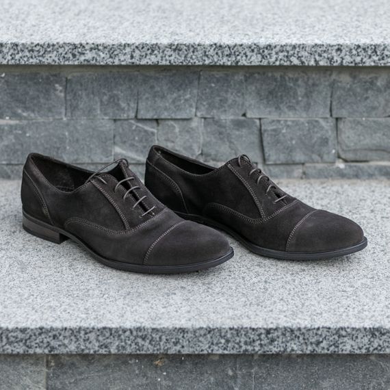 Туфлі чоловічі коричневі, натуральний замш 41 розмір | Зображення 3