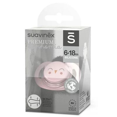 Пустышка Suavinex Bonhomia физиологическая, 6-18 мес. розовая (307811) | Зображення 2