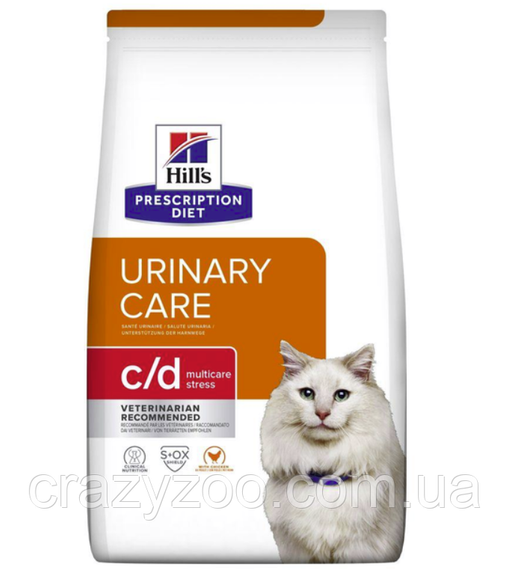 Сухий корм для котів Hill's Prescription Diet Feline C/D Urinary Care Multicar Stress Chicken з куркою 8 кг 605948