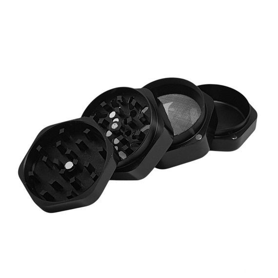 Металлический Ручной Гриндер Для Табака "Grinder Magnets Black" | Зображення 2