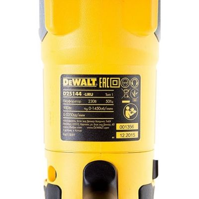 Перфоратор DeWALT SDS-Plus, 900 Вт, 3.0 Дж (D25144K) | Зображення 1
