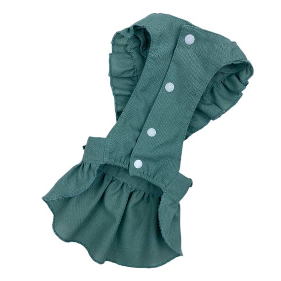 Сукня льон рюші з вузликами м'ята P-28 | Зображення 2