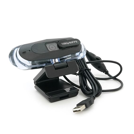 Веб-камера с гарнитурой 8821.1080P 60fps/2K 30fps с RGB LED подсветкой, Black
