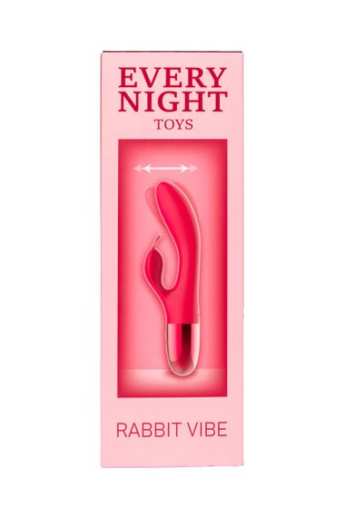Вибратор-кролик с горизонтальными движениями Every Night Toys для точки G, красный Sex Aura | Зображення 4