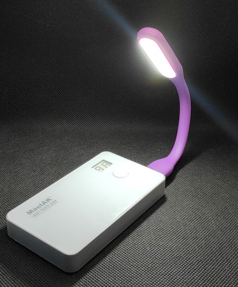 Ліхтарик USB гнучкий фіолетовий | Зображення 2
