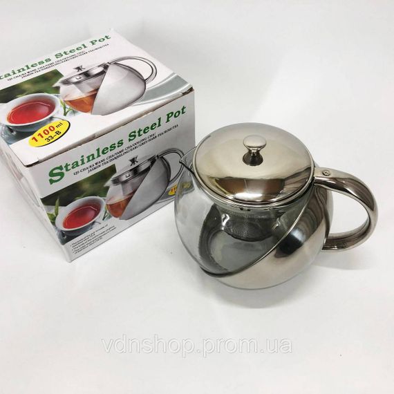 Чайник-заварник, Стильний скляний заварний чайник, Заварник прозорий, Стильний чайник для заварювання YL-62 | Зображення 5