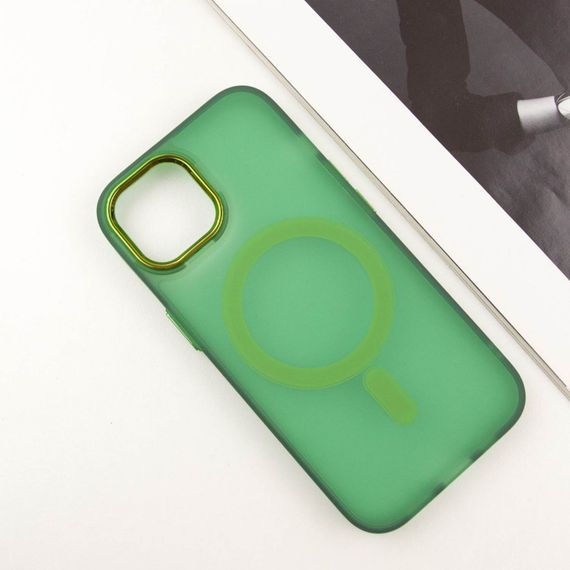 Чохол TPU+PC Lily with MagSafe для Apple iPhone 14 (6.1") Army Green | Зображення 2