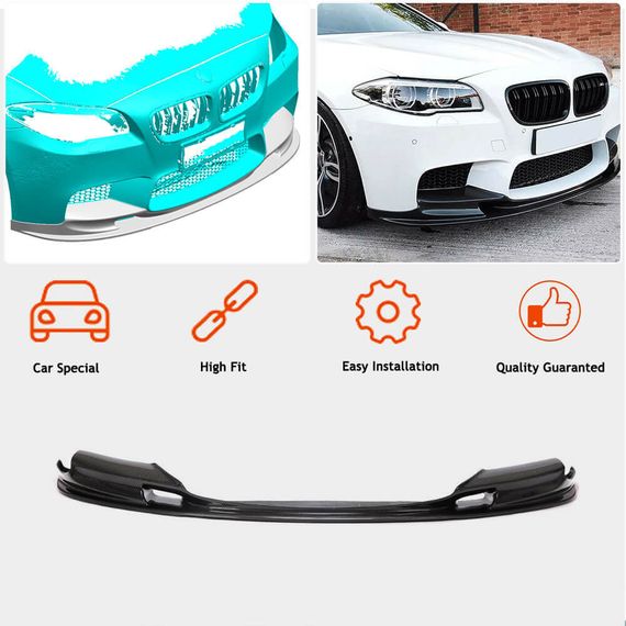 Накладка на передній бампер Lip V2 (для F10 M5, Карбон) для BMW 5 серія F-10/11/07 2010-2016 рр | Зображення 4